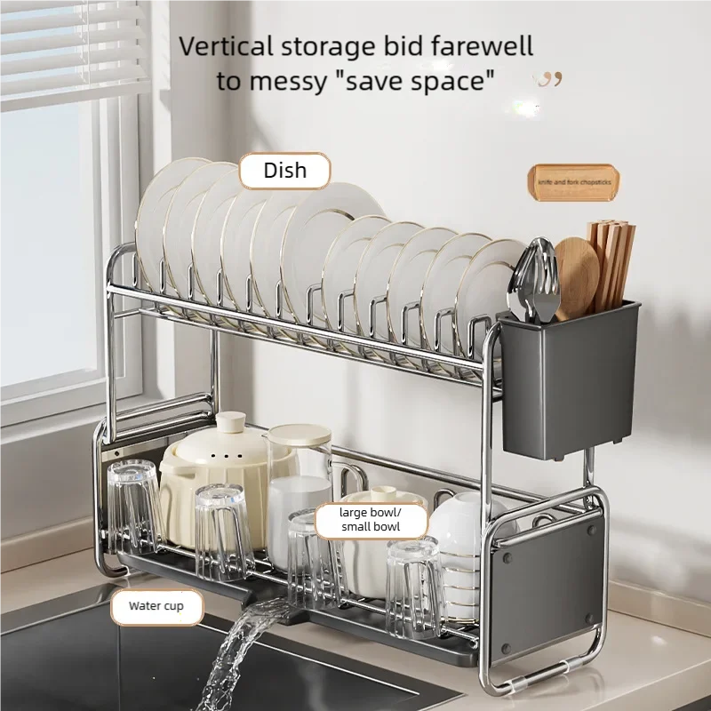 Server Rack Shelf - Kitchen Dish Drying Rack Narrow Sink