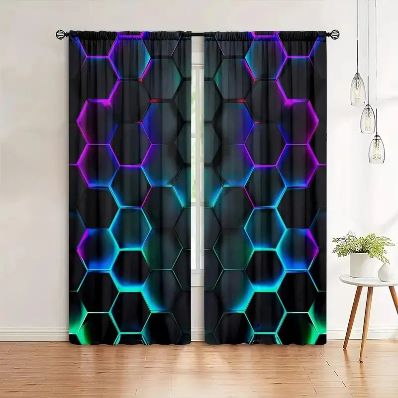 2pcs Hexagon Tech Curtains wit - đánh giá và giá Tech Office Youtube