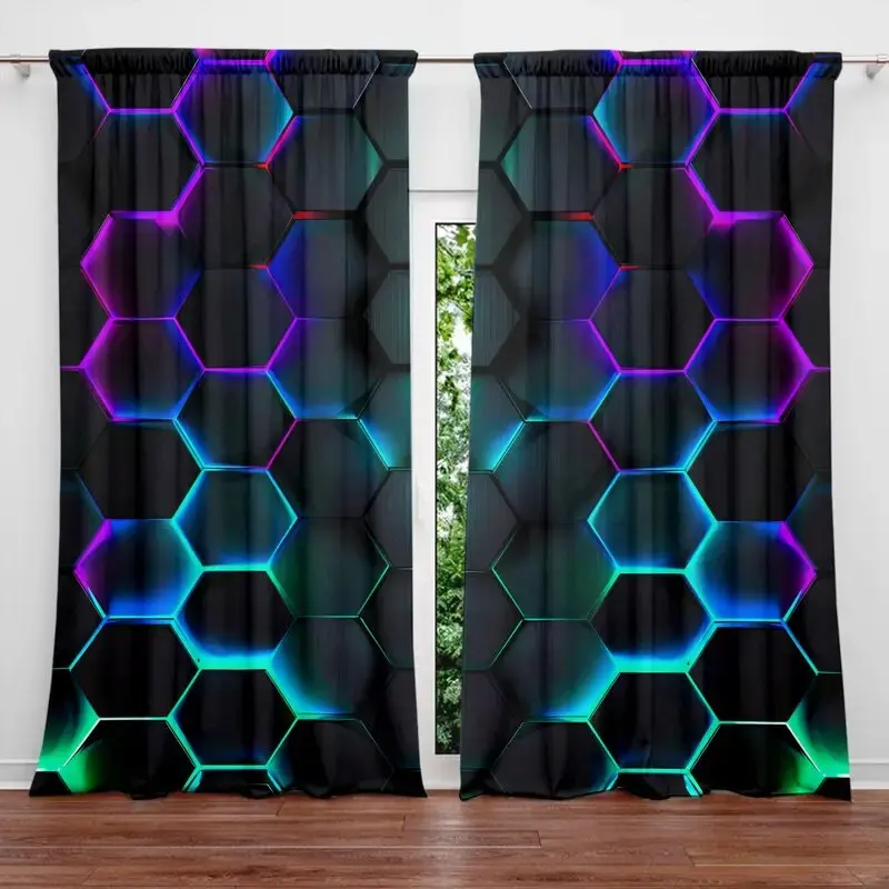 2pcs Hexagon Tech Curtains wit - đánh giá và giá Tech Office Youtube