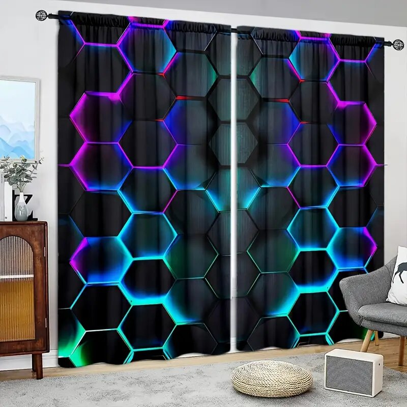 2pcs Hexagon Tech Curtains wit - đánh giá và giá Tech Office Youtube
