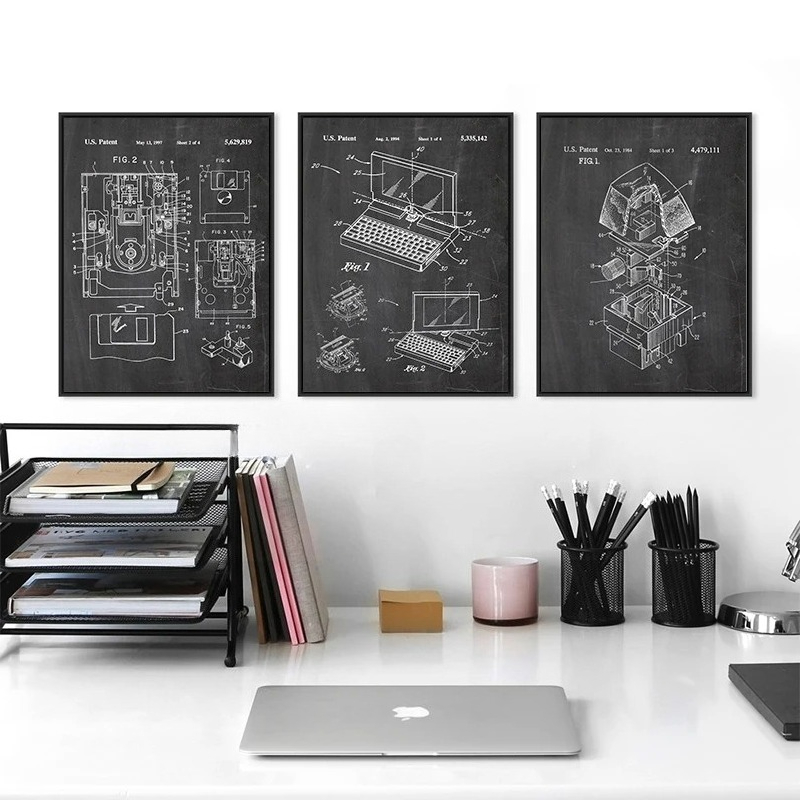 6Pcs Vintage Computer Patent W - đánh giá và giá Office Tech Decor
