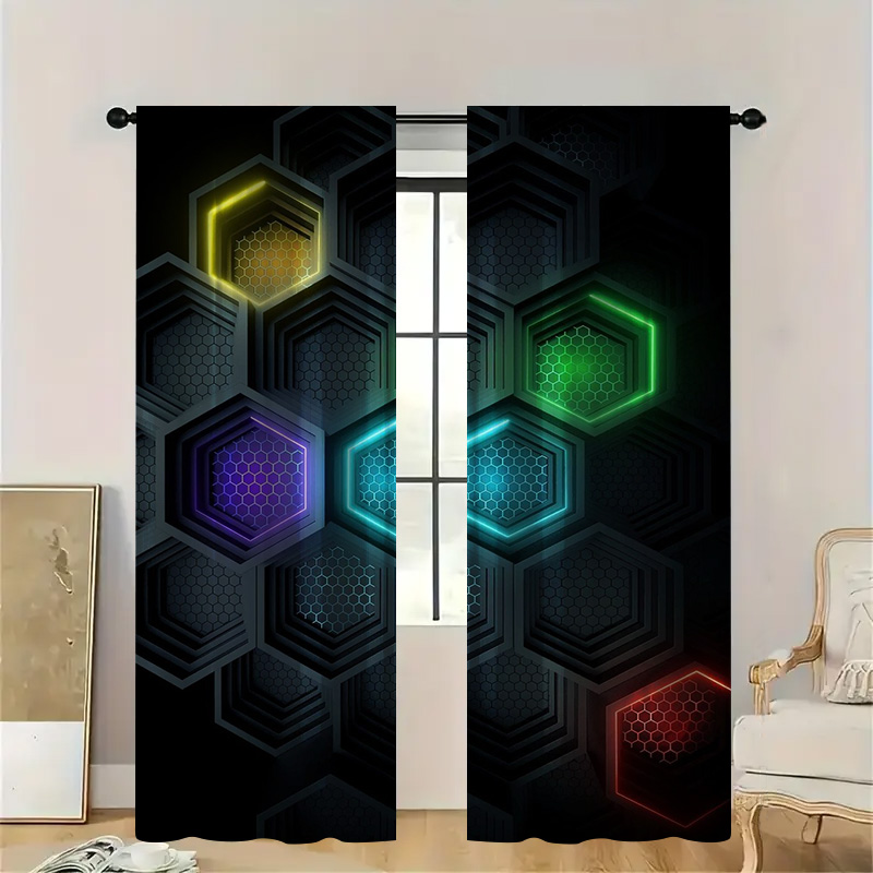 2pcs Modern Geometric Curtains - đánh giá và giá Tech Office Youtube