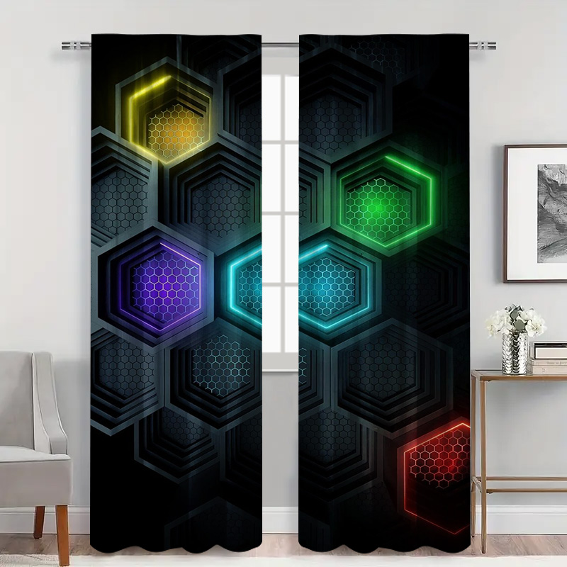 2pcs Modern Geometric Curtains - đánh giá và giá Tech Office Youtube
