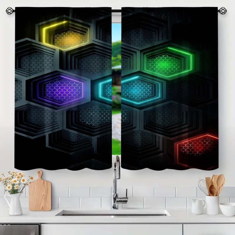2pcs Modern Geometric Curtains - đánh giá và giá Tech Office Youtube