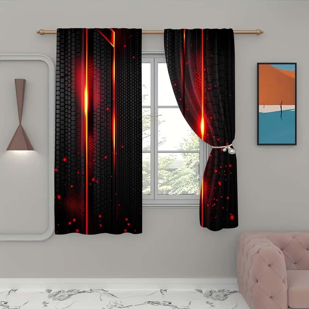 2pcs Lava Curtains Black Red C - đánh giá và giá Tech Office Youtube