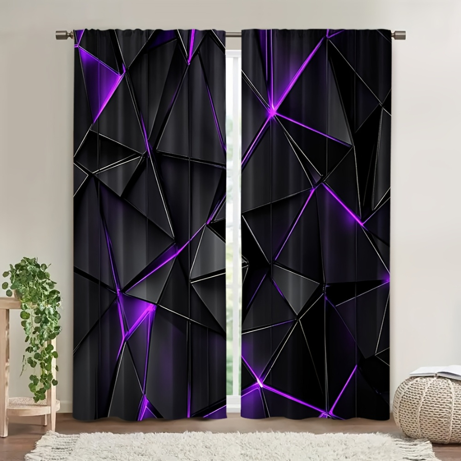 2PCS Digital Printed  Curtains - đánh giá và giá Office Tech Decor
