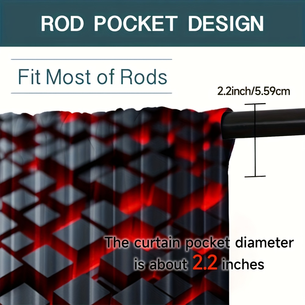 2pcs Geometric Curtains Red Bl - đánh giá và giá Tech Office Youtube
