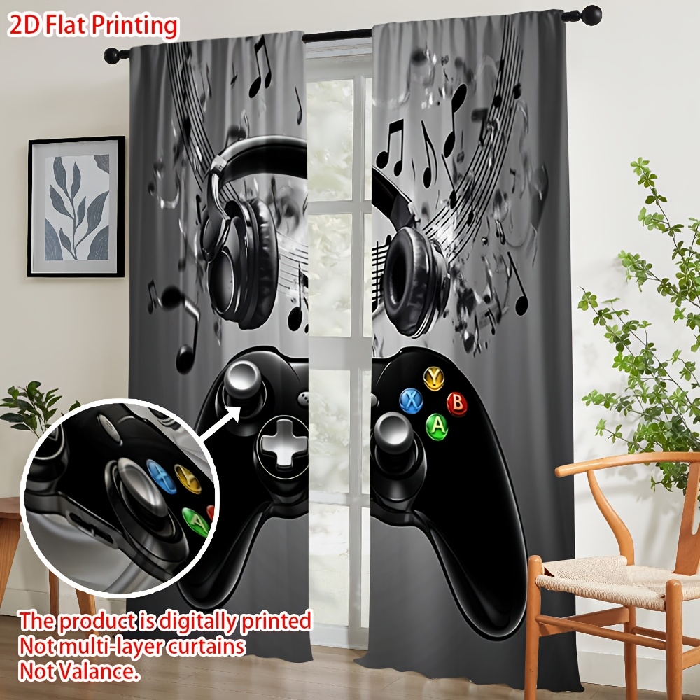 2pcs Game Controller Curtains  - đánh giá và giá Office Tech Decor